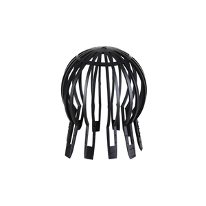 A black, hard plastic openweave ball with 10 flexible 'legs' that fit into the Rainwater Ootlet, be it 60, 80 or 100mm diameter.